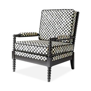 Mackenzie-Childs Spindle Check Outdoor Chair