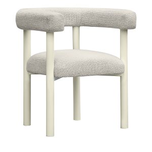 Tov Furniture Jackie Outdoor Textured Dining Chair in Cream
