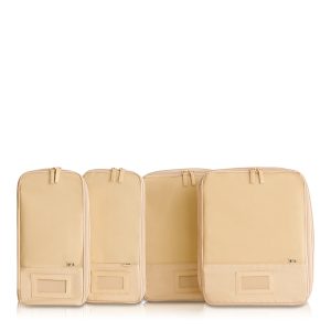 BEIS The Compression Packing Cubes, Set of 4 in Beige