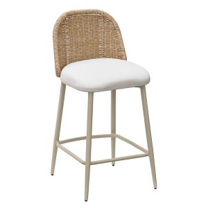 Tov Furniture Alexa Rattan Performance Fabric Outdoor Counter Stool