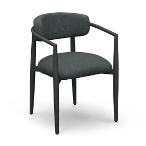 Tov Furniture Annika Textured Fabric Outdoor Dining Arm Chair