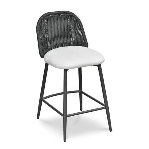 Tov Furniture Alexa Rattan Performance Fabric Outdoor Counter Stool