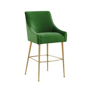 Tov Furniture Beatrix Velvet Counter Gold Legs Stool
