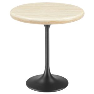 Modway Lippa Round Artificial Travertine Side Table
