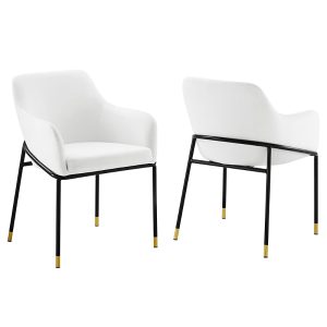 Modway Jovi Performance Velvet Dining Armchair, Set of 2
