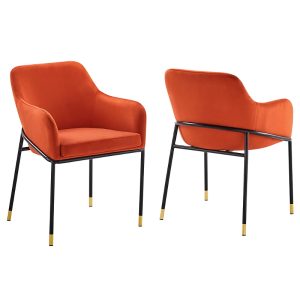 Modway Jovi Performance Velvet Dining Armchair, Set of 2
