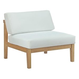 Modway Bayport Outdoor Patio Teak Armless Chair