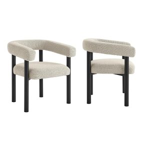 Modway Nautica Outdoor Patio Aluminum Dining Armchairs Set of 2