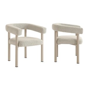 Modway Nautica Outdoor Patio Aluminum Dining Armchairs Set of 2