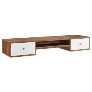 Modway Transmit 60 Wall Mount Wood Office Desk