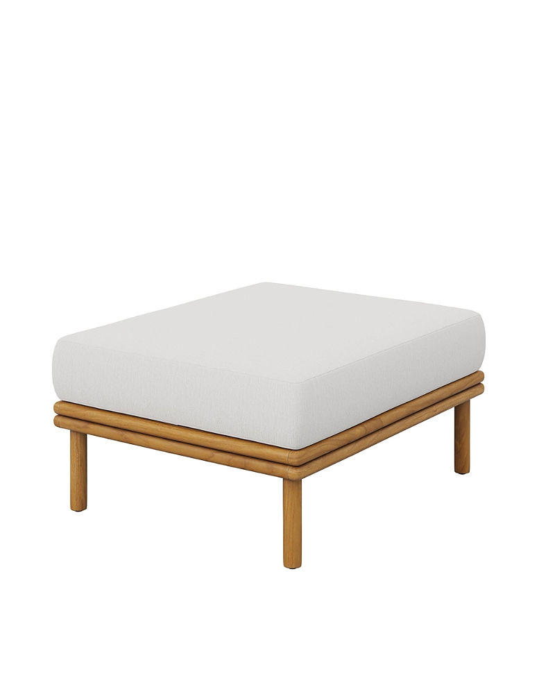 Modway Wren Outdoor Patio Teak Wood Ottoman