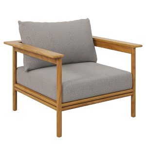 Modway Wren Outdoor Patio Teak Wood Armchair