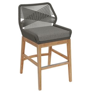 Modway Wellspring Outdoor Patio Teak and Rope Counter Stool