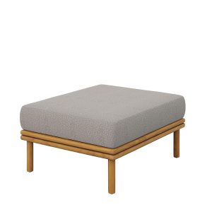 Modway Wren Outdoor Patio Teak Wood Ottoman