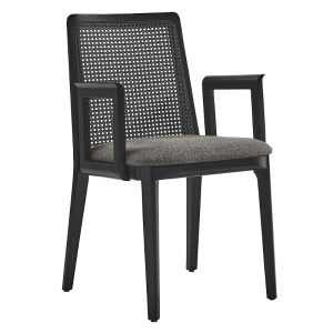 Modway Monarch Wood and Rattan Dining Armchair