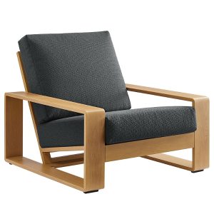 Modway Lirienne Outdoor Patio Aluminum Faux Wood Armchair
