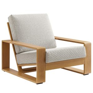 Modway Lirienne Outdoor Patio Aluminum Faux Wood Armchair