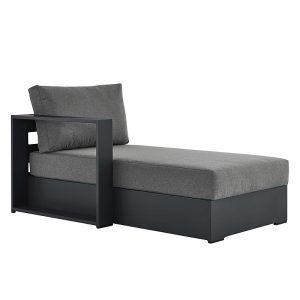 Modway Tahoe Outdoor Patio Powder-Coated Aluminum Modular Left-Facing Chaise Lounge