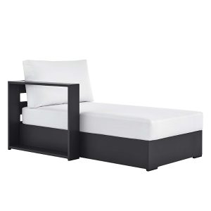 Modway Tahoe Outdoor Patio Powder-Coated Aluminum Modular Left-Facing Chaise Lounge