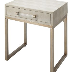 Jamie Young Kain Faux Leather Shagreen Side Table