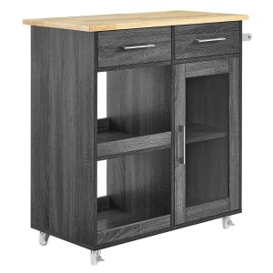 Modway Culinary Kitchen Cart with Towel Bar
