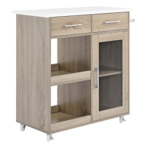 Modway Culinary Kitchen Cart with Towel Bar