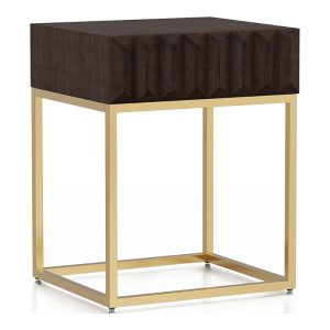 Furniture of America Lamon 19-inch Metal Frame 1-Drawer Side Table