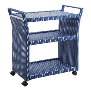 Furniture of America Phelps Aluminum 3-Open Shelf Patio Serving Cart