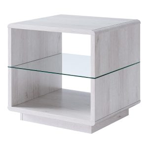 Furniture of America Erlin 22 Glass Shelf End Table