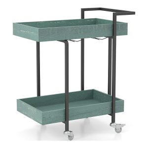 Furniture of America Daria Metal Frame 2-Shelf Serving Cart