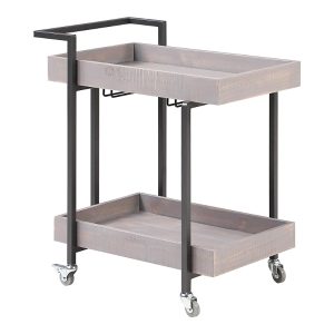Furniture of America Daria Metal Frame 2-Shelf Serving Cart