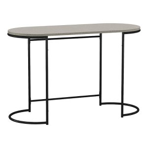 Furniture of America Caton Steel Base Oval Writing Desk