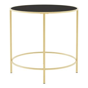 Furniture of America Tela 22-inch Glass Top Round Side Table