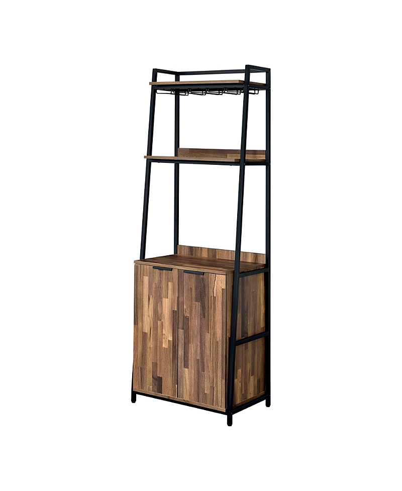 Furniture of America Beru Steel Base Multi-Storage Wine Cabinet