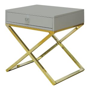 Furniture of America Chester 24 Steel Frame 1-Drawer End Table
