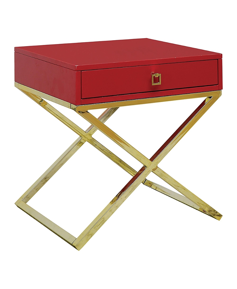 Furniture of America Chester 24 Steel Frame 1-Drawer End Table