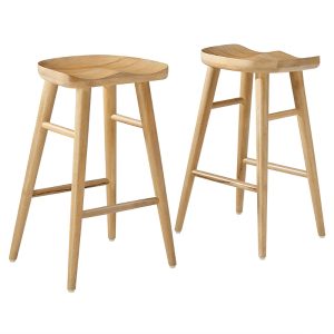Modway Saville Backless Wood Counter Stools, Set of 2