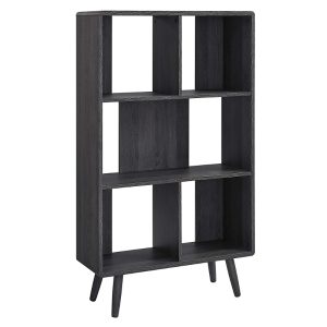 Modway Transmit 5 Shelf Wood Grain Bookcase