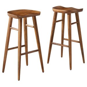 Modway Saville Backless Wood Bar Stools Set of 2