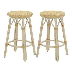 Furniture of America Kindry 26-inch Aluminum Outdoor Barstools, Set of 2