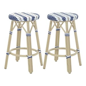 Furniture of America Kindry 26-inch Aluminum Outdoor Barstools, Set of 2