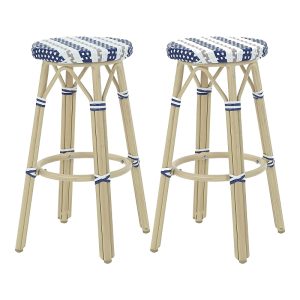 Furniture of America Kindry 30 Aluminum Outdoor Barstools, Set of 2