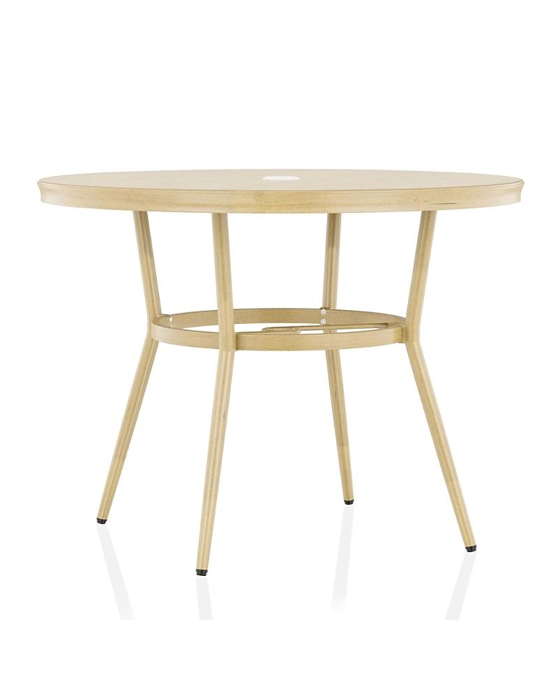 Furniture of America Sylvestri Aluminum Patio Round Dining Table