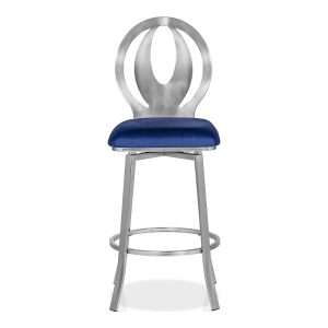 Furniture of America Seneca 29-inch Microfiber Swivel Barstools with Steel Frame, Set of 2