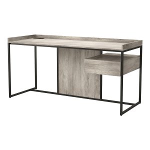 Furniture of America Tioga Steel Base 1-Drawer Writing Desk with USBs and Outlets