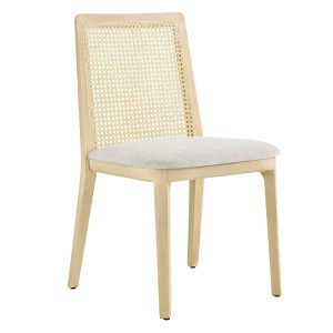 Modway Monarch Wood and Rattan Dining Side Chair