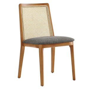 Modway Monarch Wood and Rattan Dining Side Chair