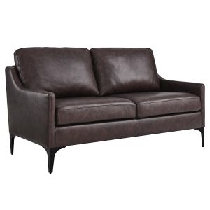 Modway Corland Leather Loveseat