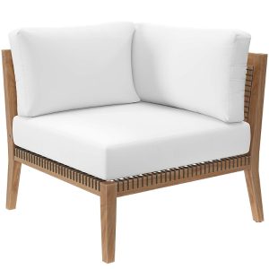 Modway Clearwater Outdoor Patio Teak Wood Corner Chair