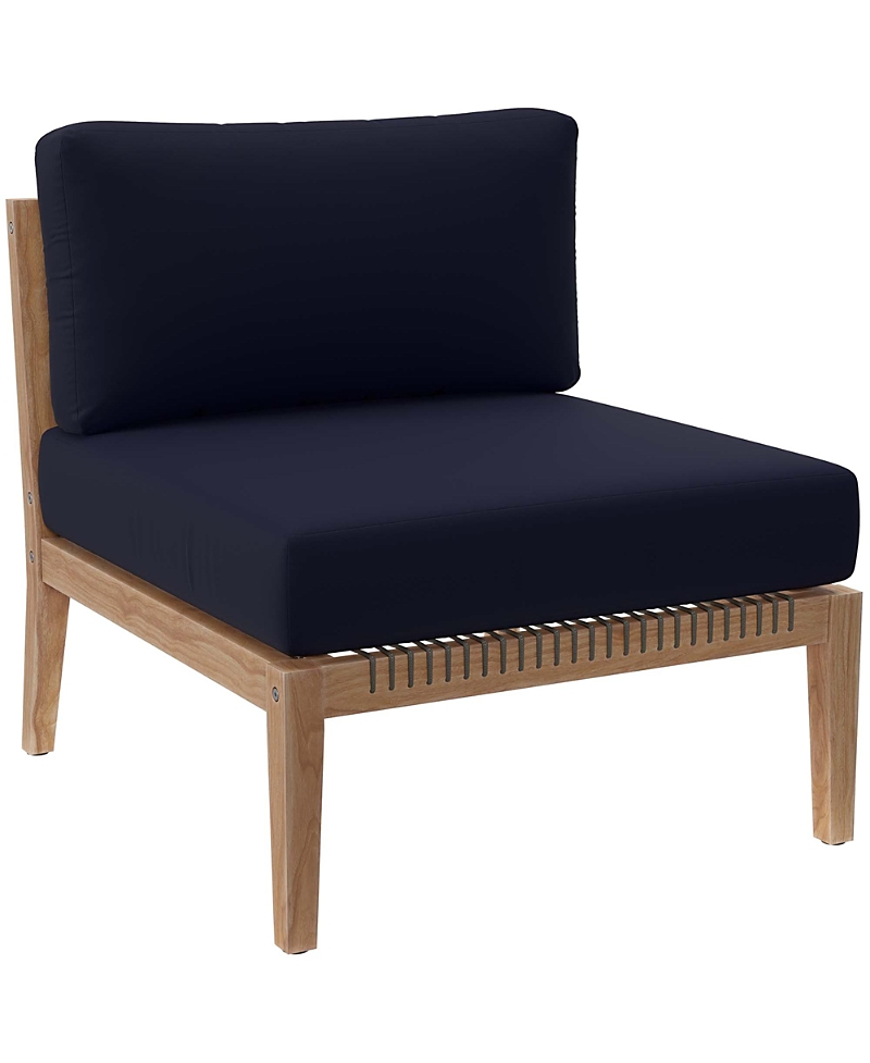 Modway Clearwater Outdoor Patio Teak Wood Armless Chair
